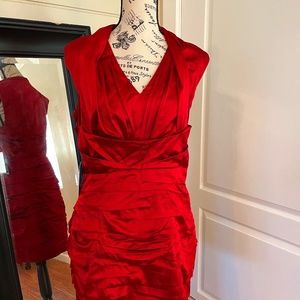 Perfect for Valentine's Day! NWT - Express Red Satin Dress. Size 12.